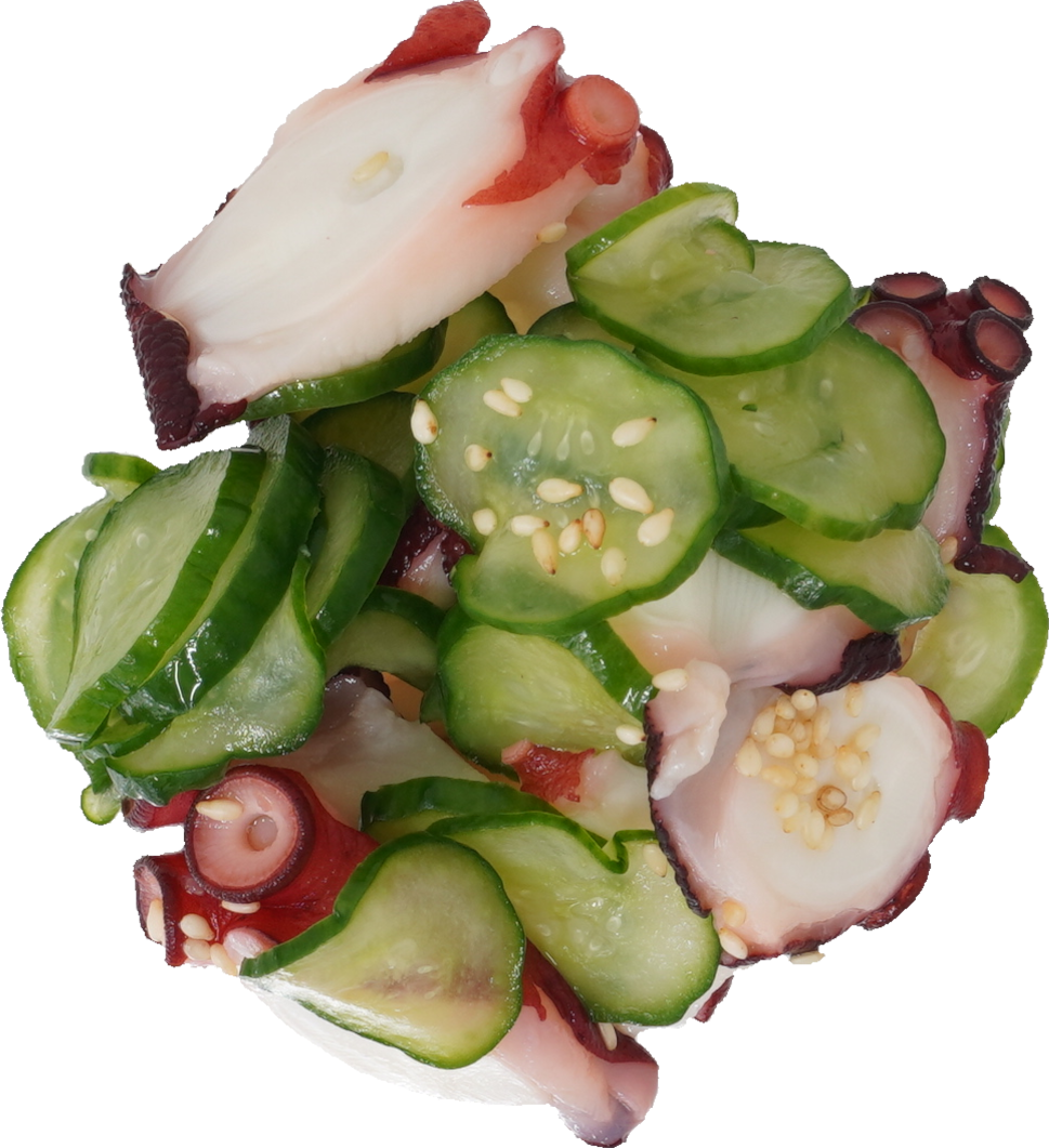 タコときゅうりの酢の物｜商用可フリー画像・背景透過