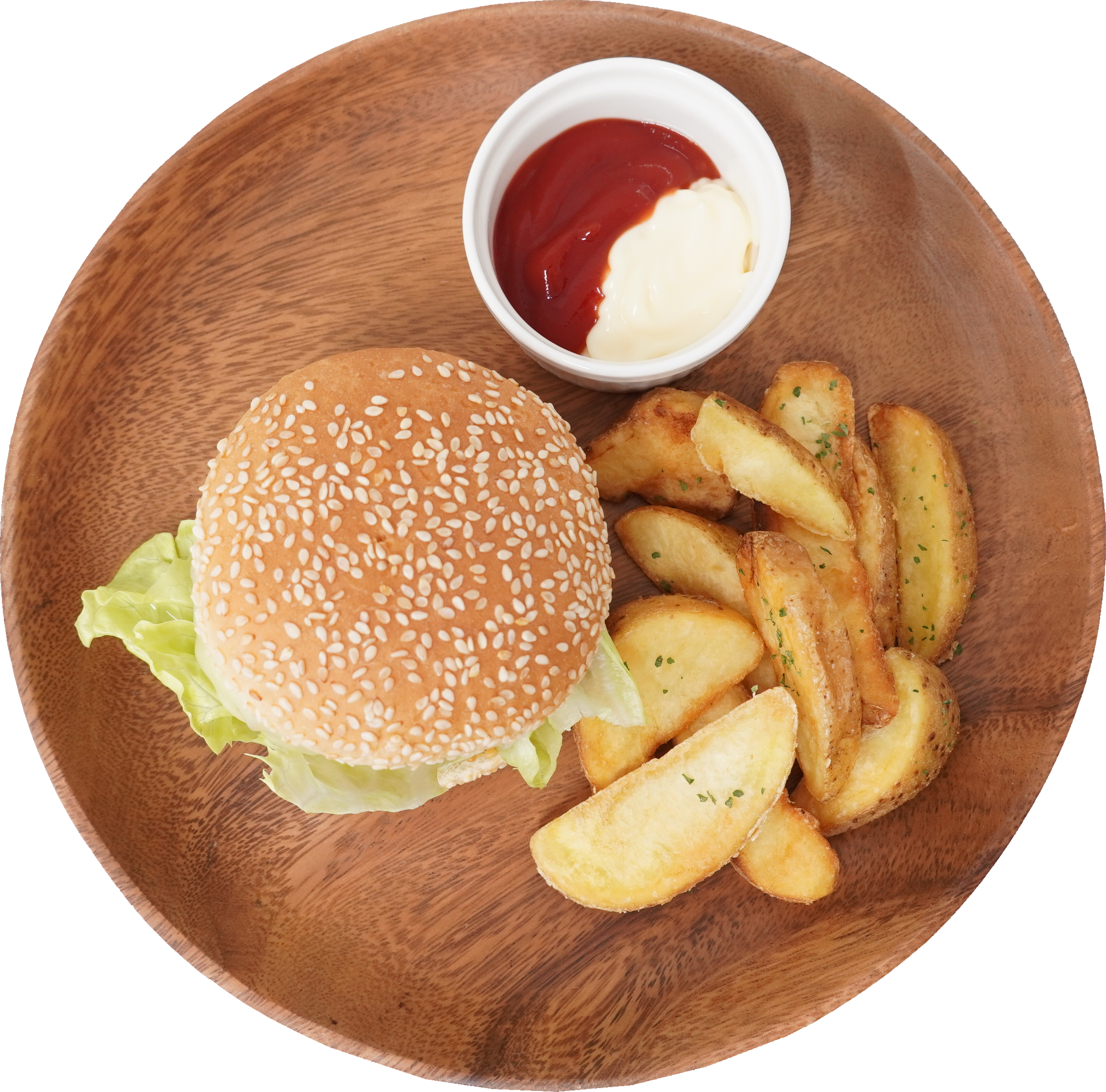 ハンバーガープレート｜商用可フリー画像・背景透過