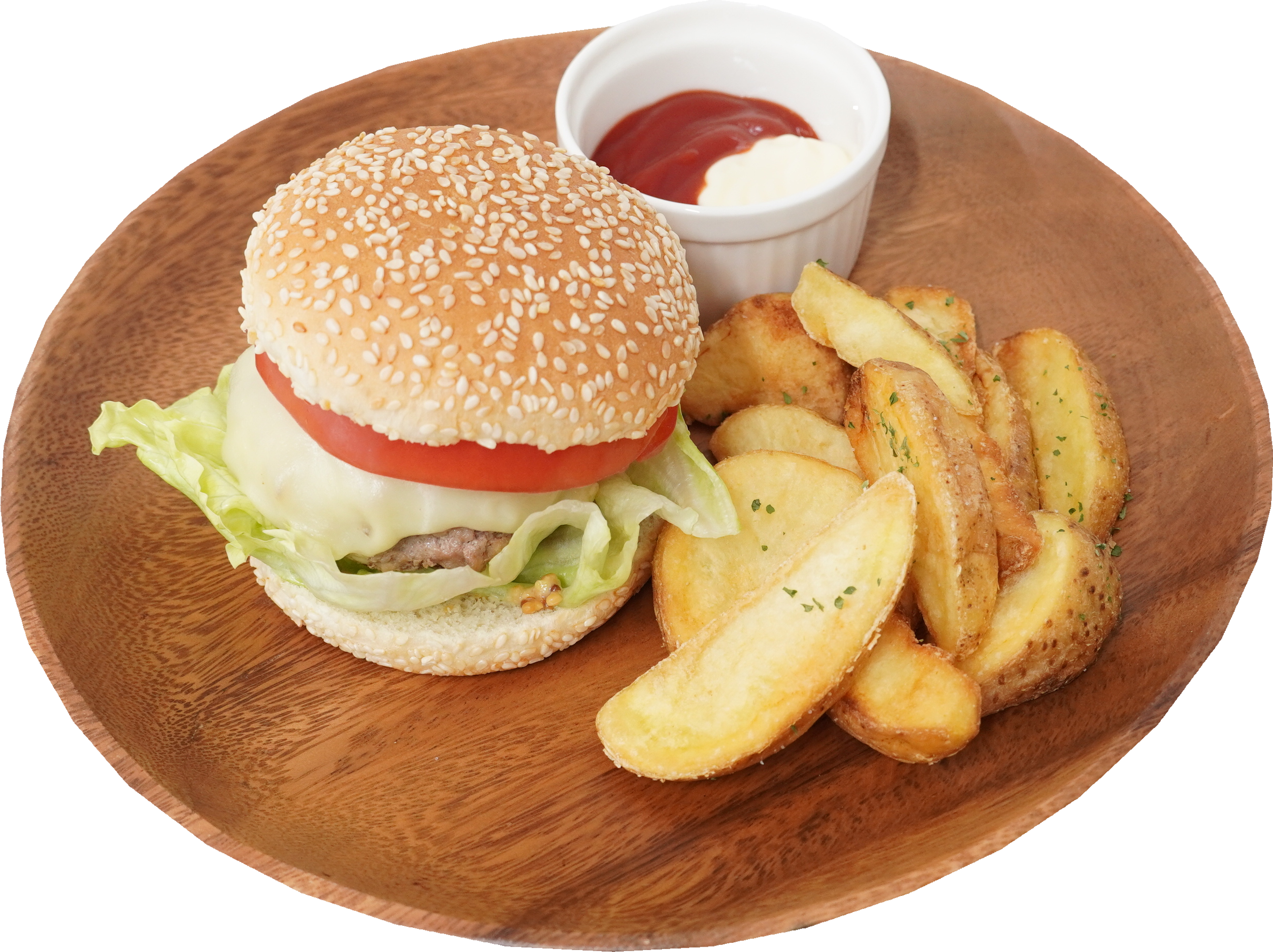 ハンバーガープレート｜商用可フリー画像・背景透過