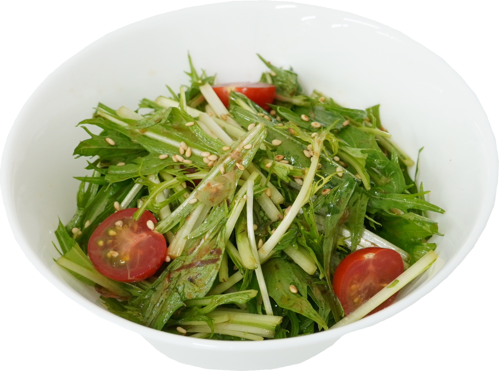 水菜の和風サラダ｜商用可フリー画像・背景透過