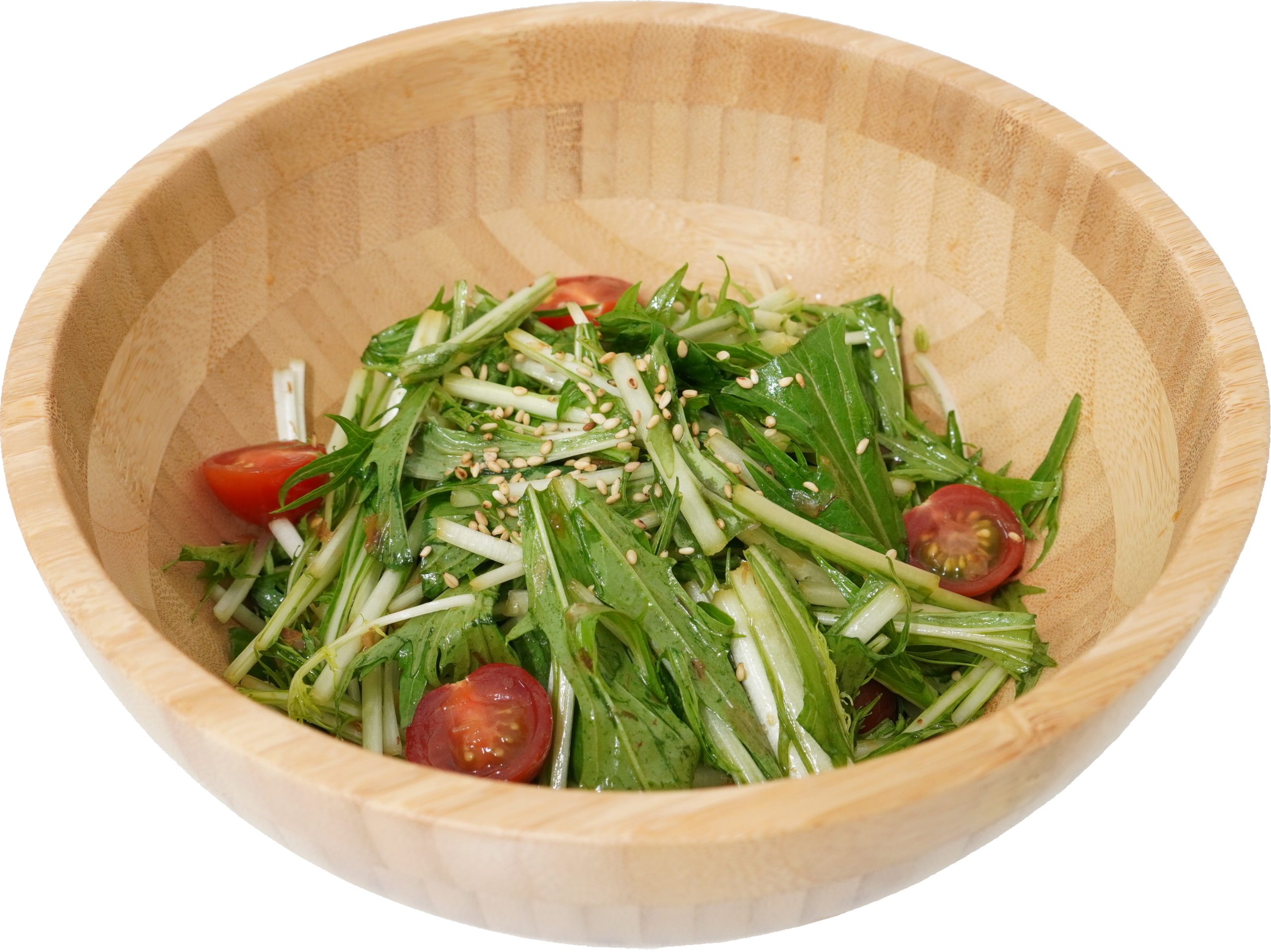 水菜の和風サラダ｜商用可フリー画像・背景透過