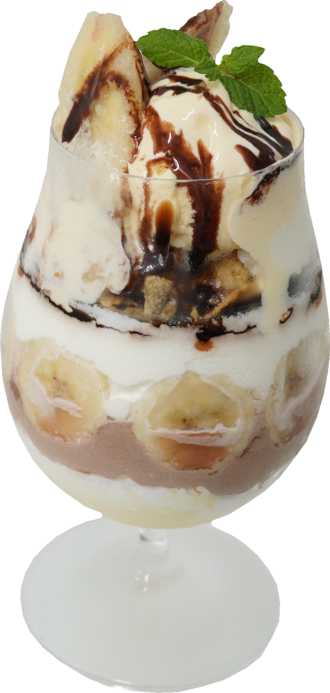 チョコバナナパフェ｜商用可フリー画像・背景透過