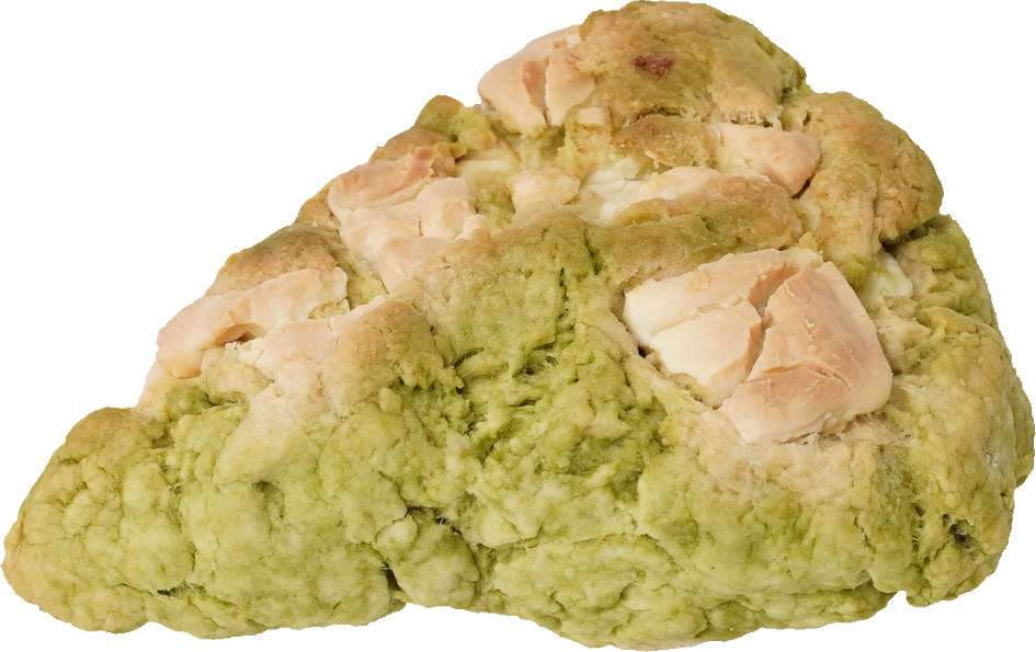 抹茶ホワイトチョコスコーン｜商用可フリー画像・背景透過