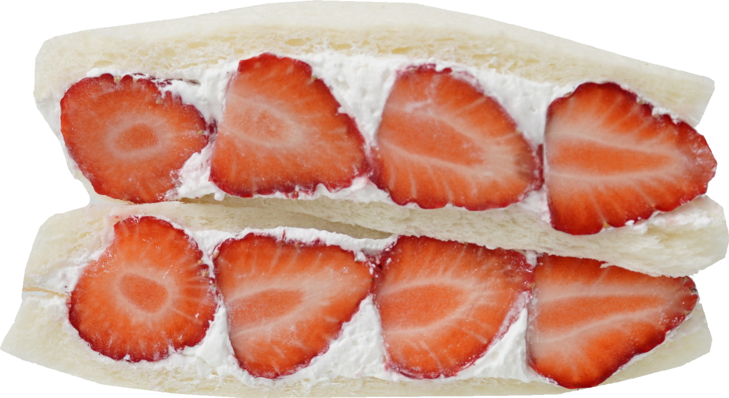 フルーツサンド(イチゴ)｜商用可フリー画像・背景透過