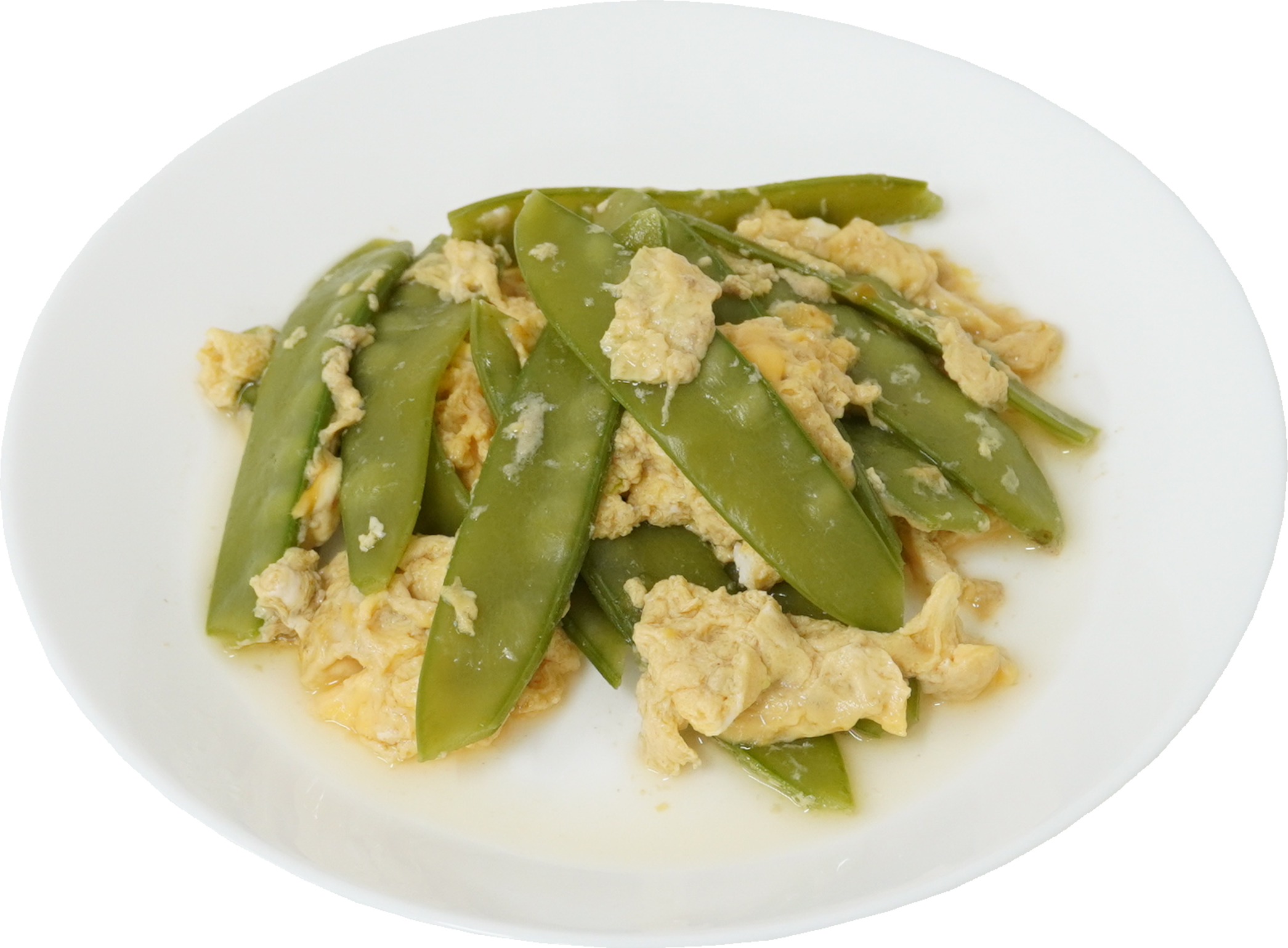 さやえんどうの卵とじ｜商用可フリー画像・背景透過