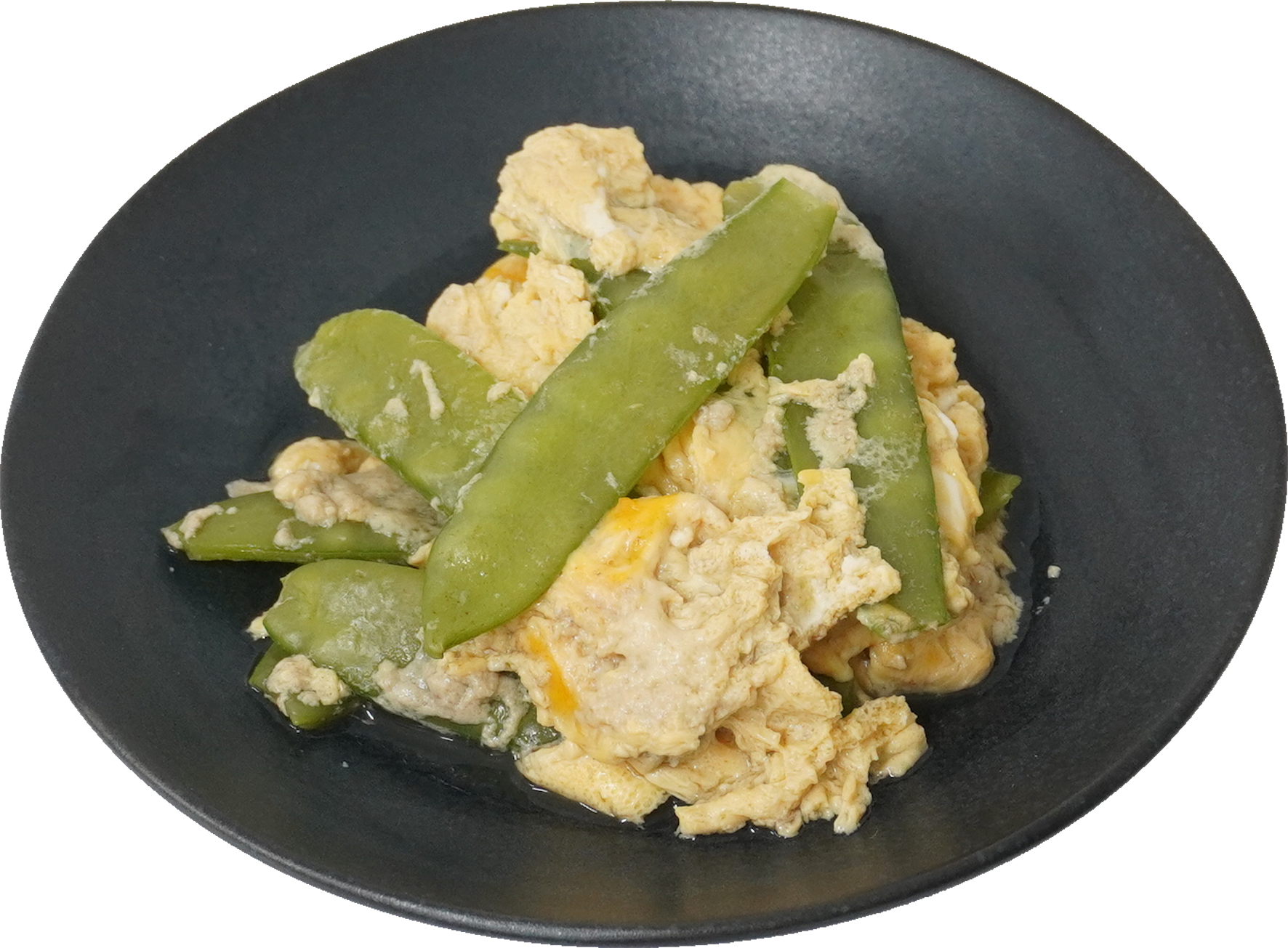 さやえんどうの卵とじ｜商用可フリー画像・背景透過