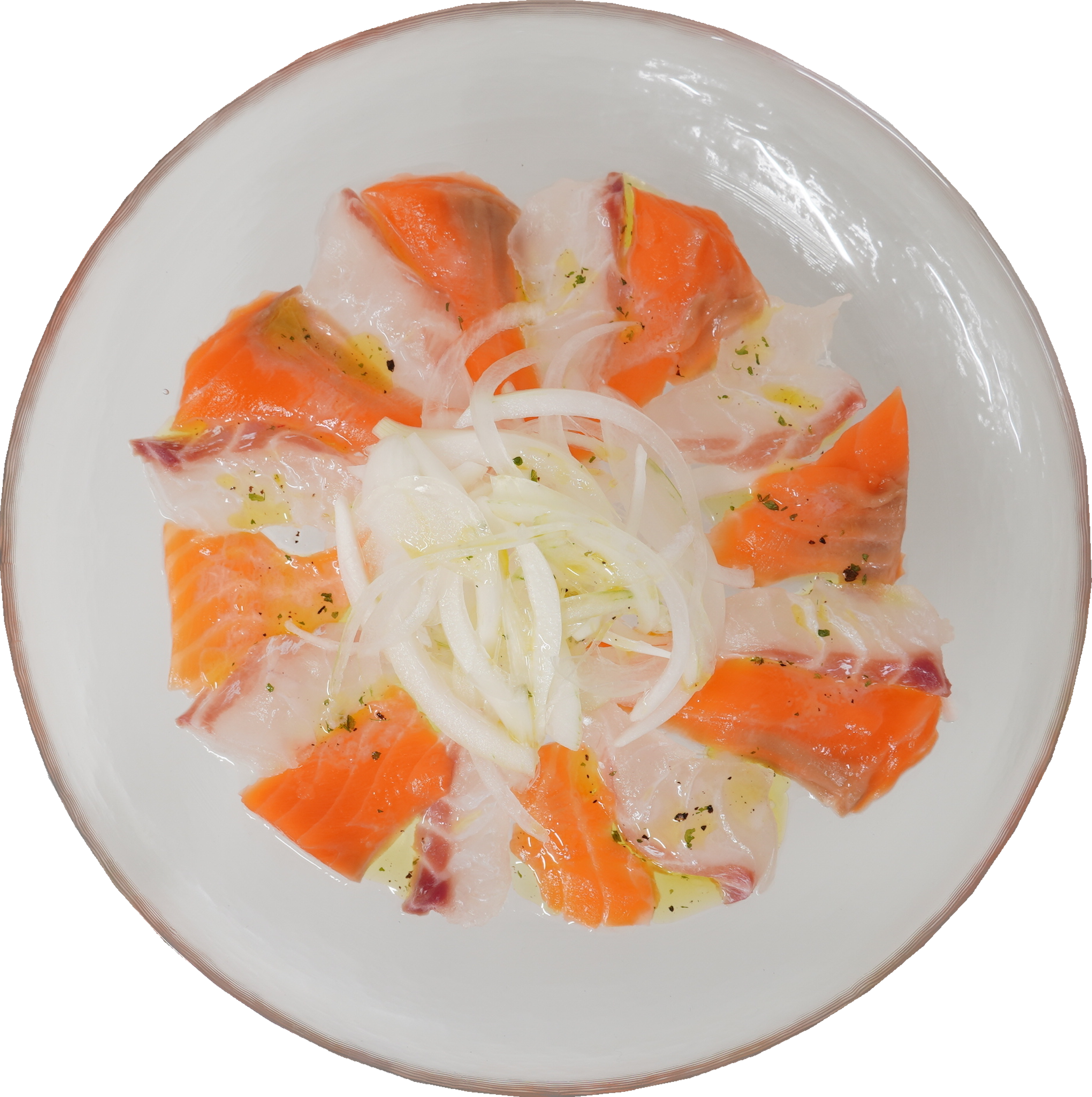 サーモンとたいのカルパッチョ｜商用可フリー画像・背景透過