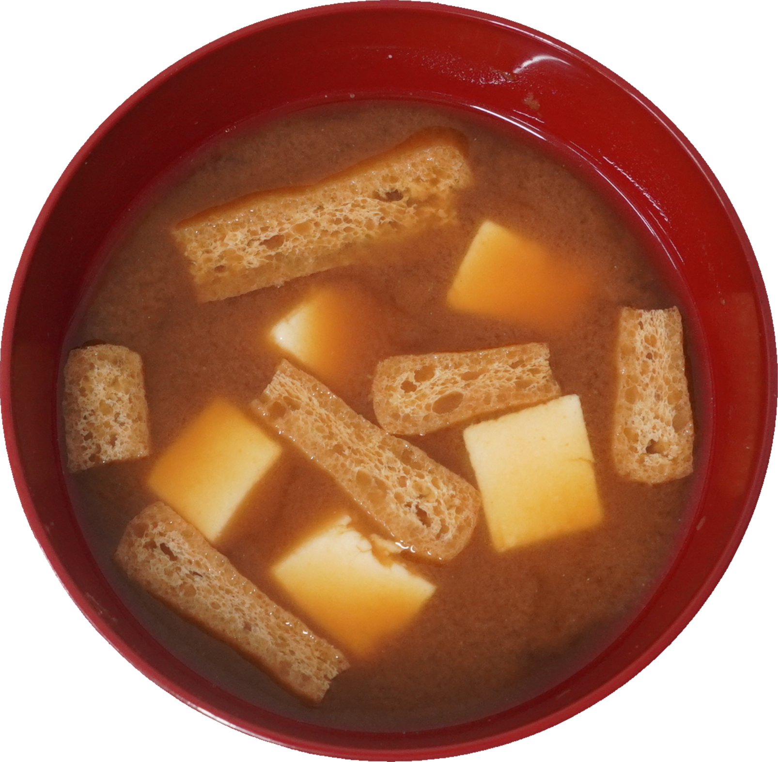 油揚げの味噌汁（赤味噌）｜商用可フリー画像・背景透過
