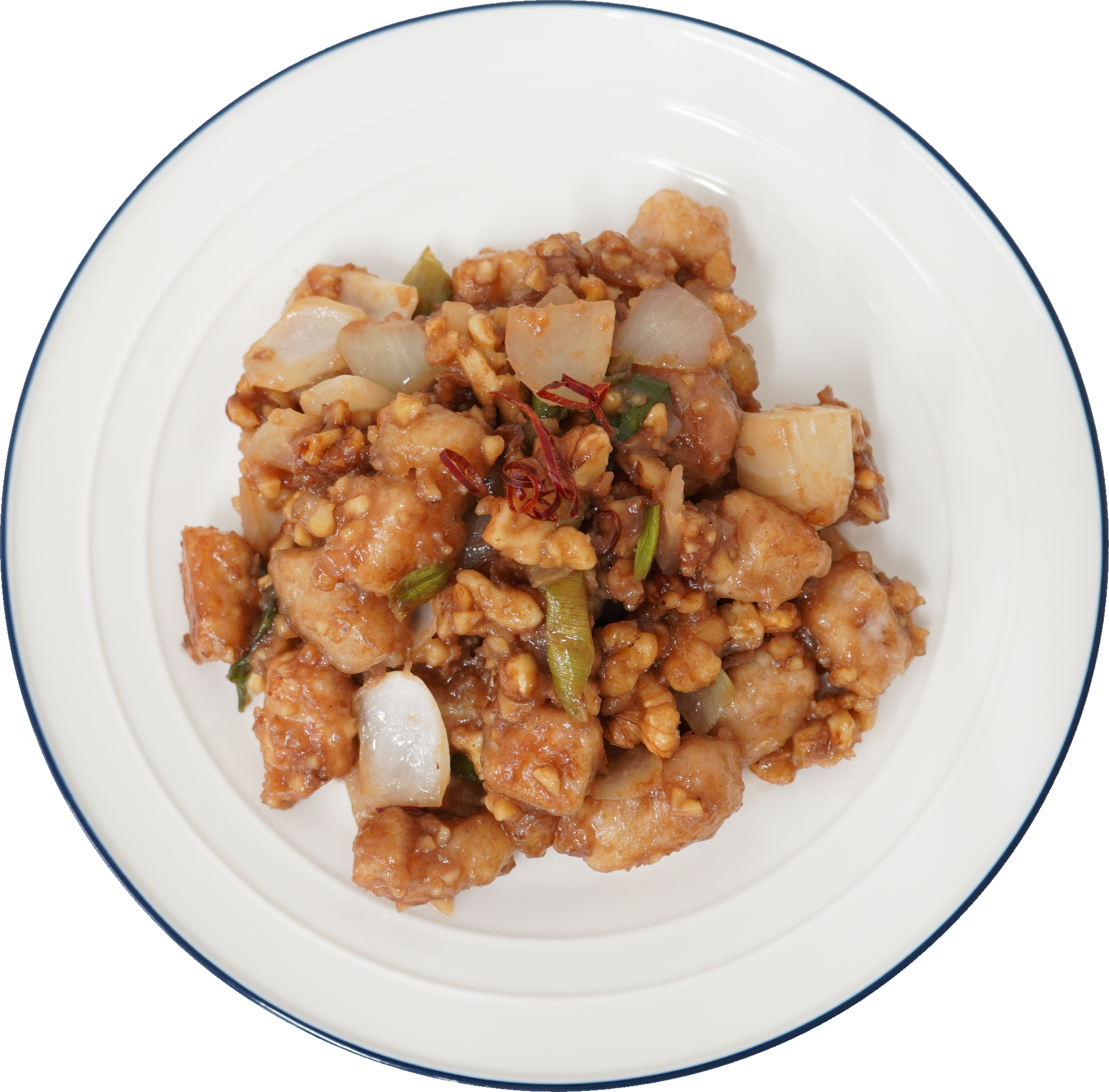 くるみと豚肉の甘みそ炒め｜商用可フリー画像・背景透過