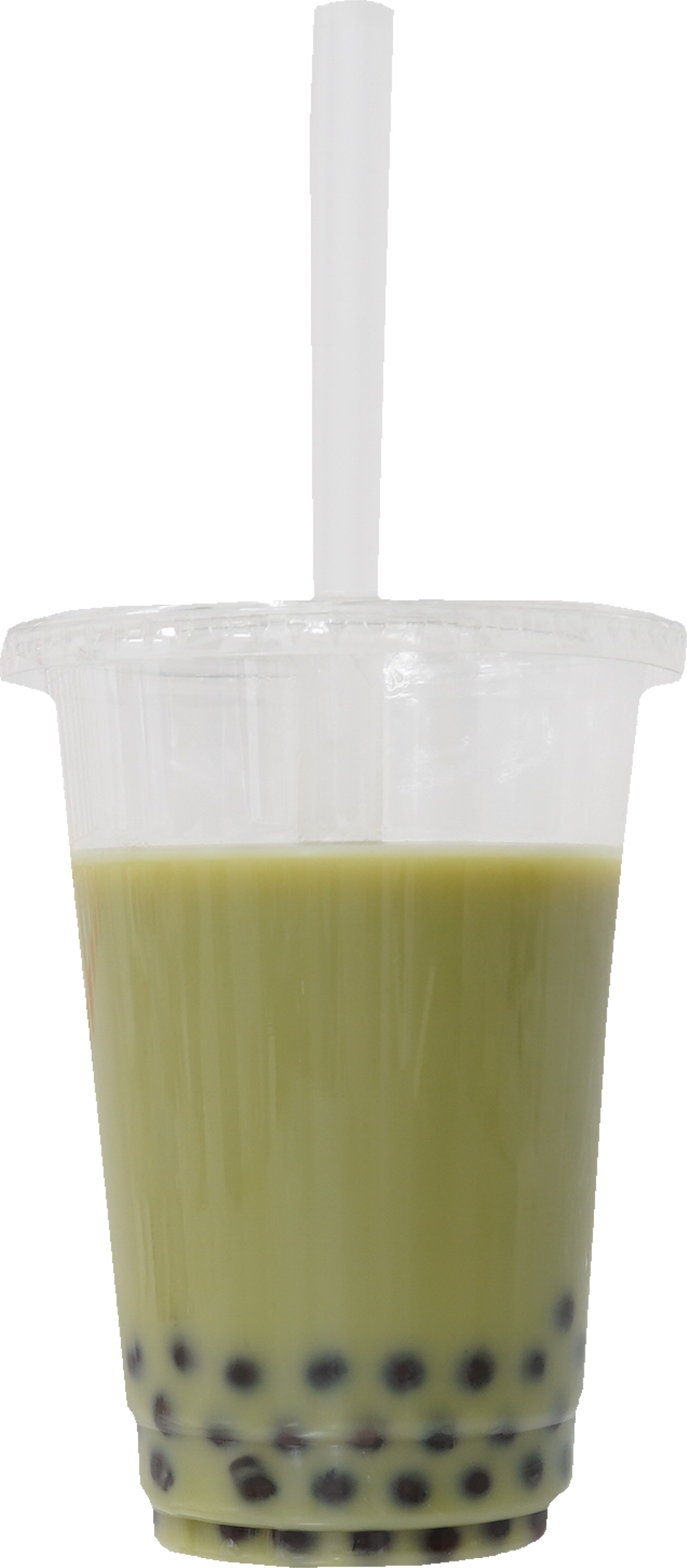 タピオカドリンク（抹茶ラテ）｜商用可フリー画像・背景透過