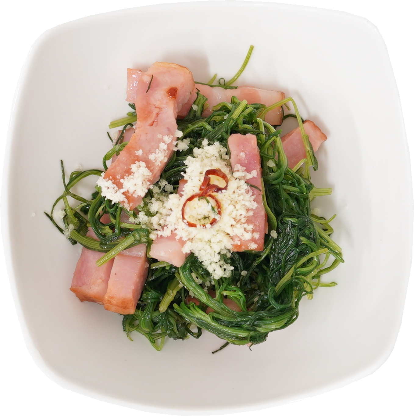 おかひじきのガーリック炒め｜商用可フリー画像・背景透過