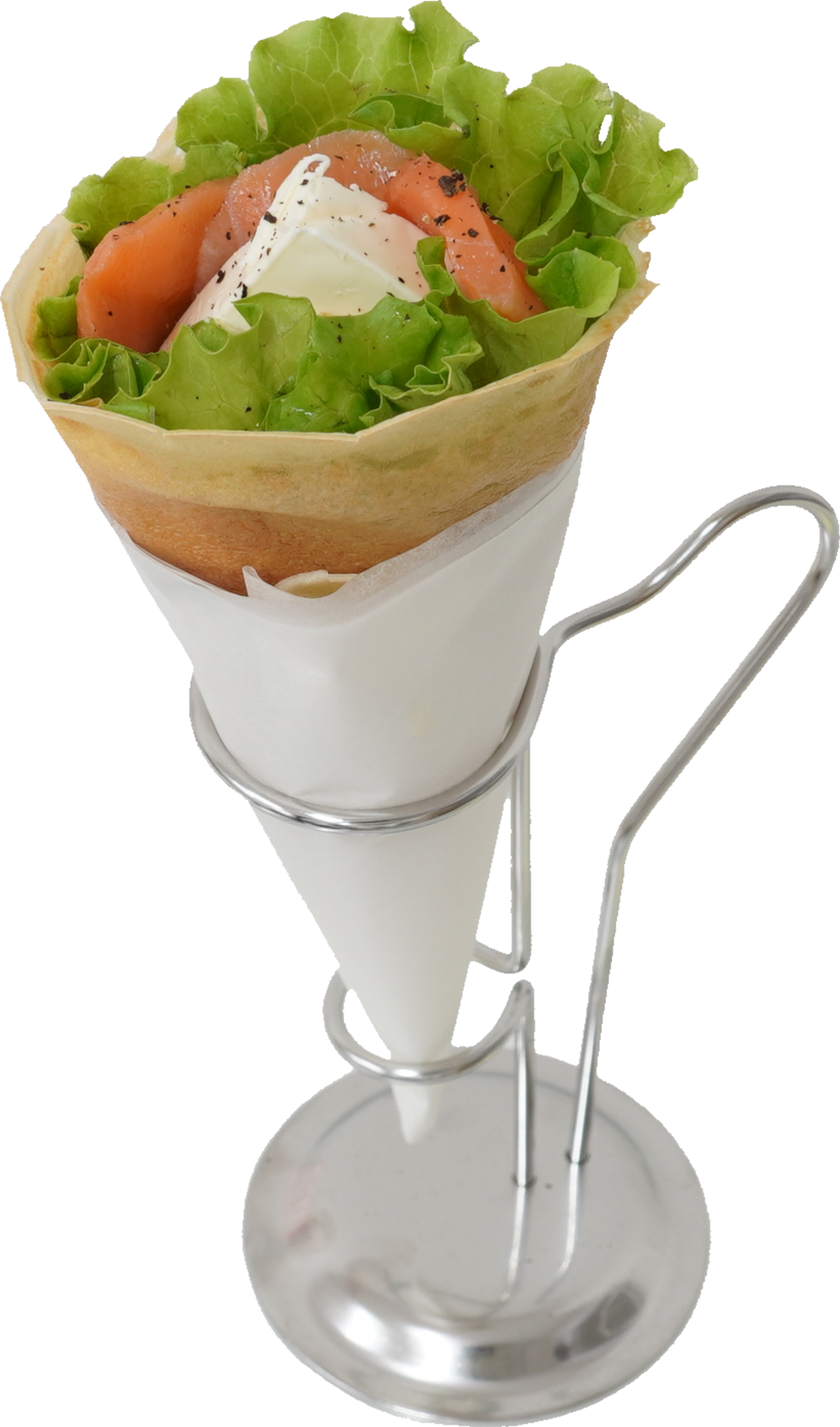 クレープ（サーモンチーズ）｜商用可フリー画像・背景透過