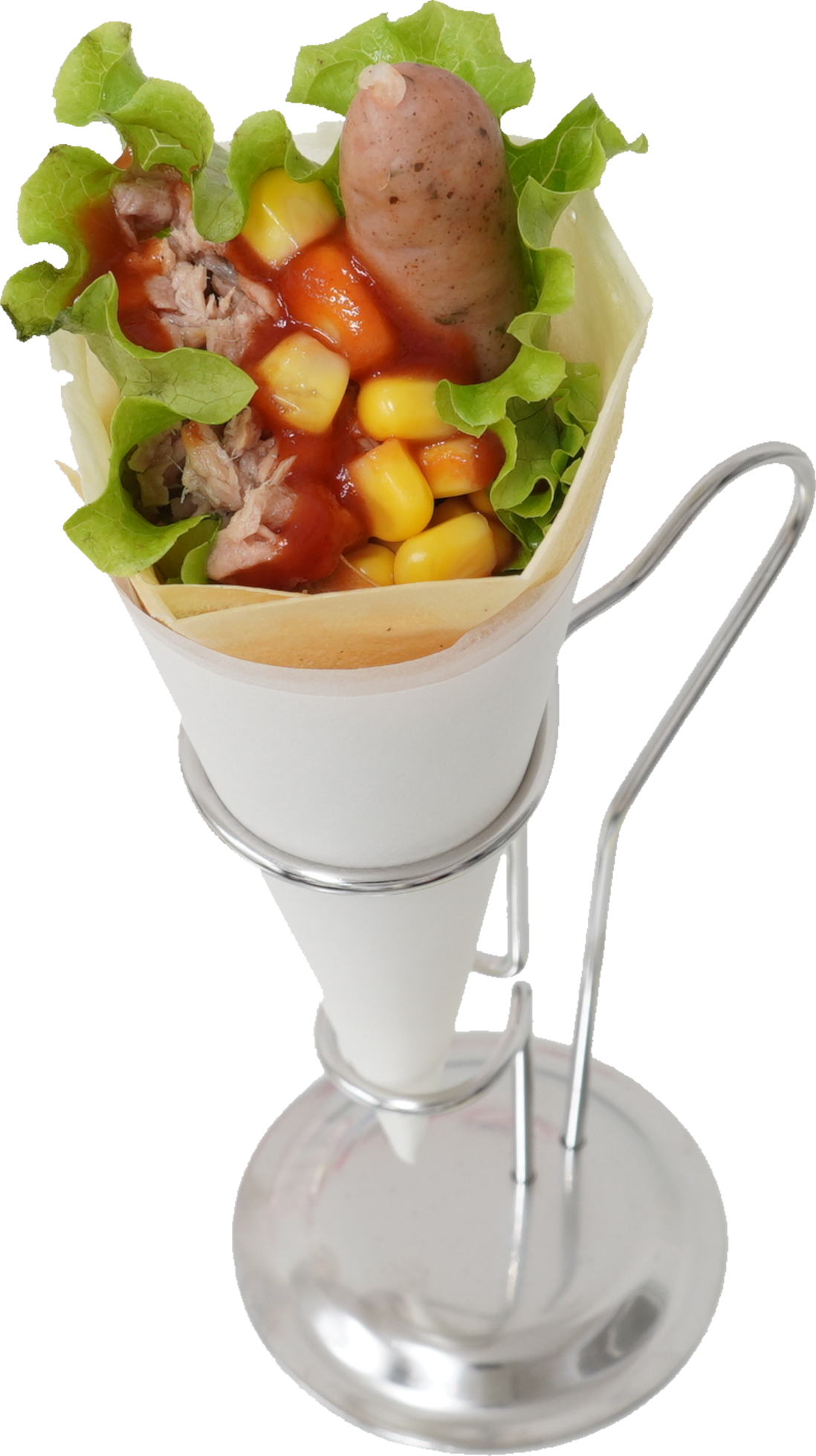 クレープ（ソーセージサラダ）｜商用可フリー画像・背景透過