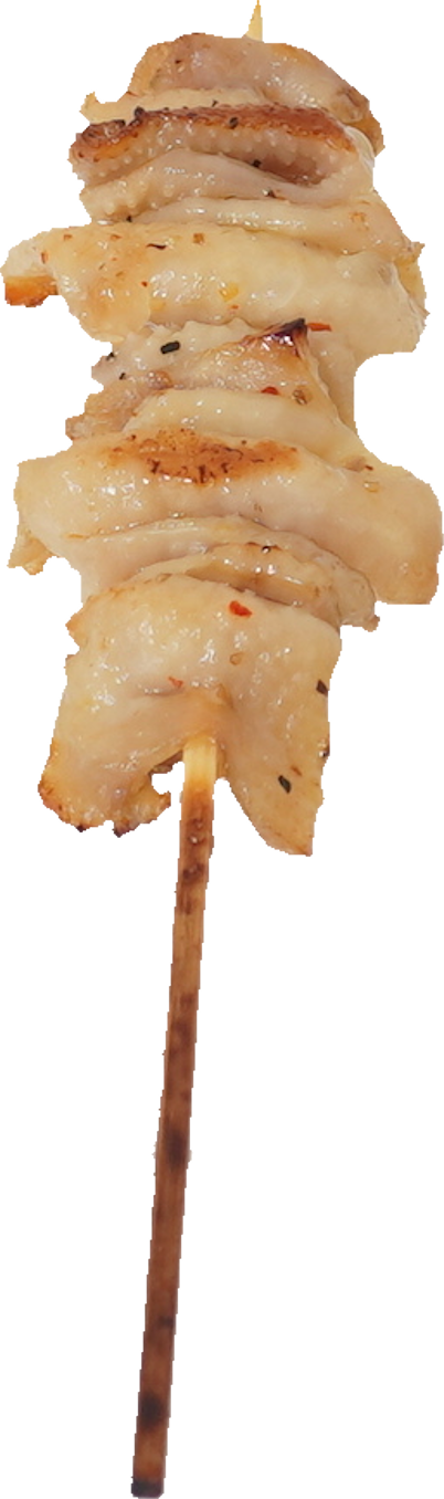 焼き鳥（皮塩）｜商用可フリー画像・背景透過