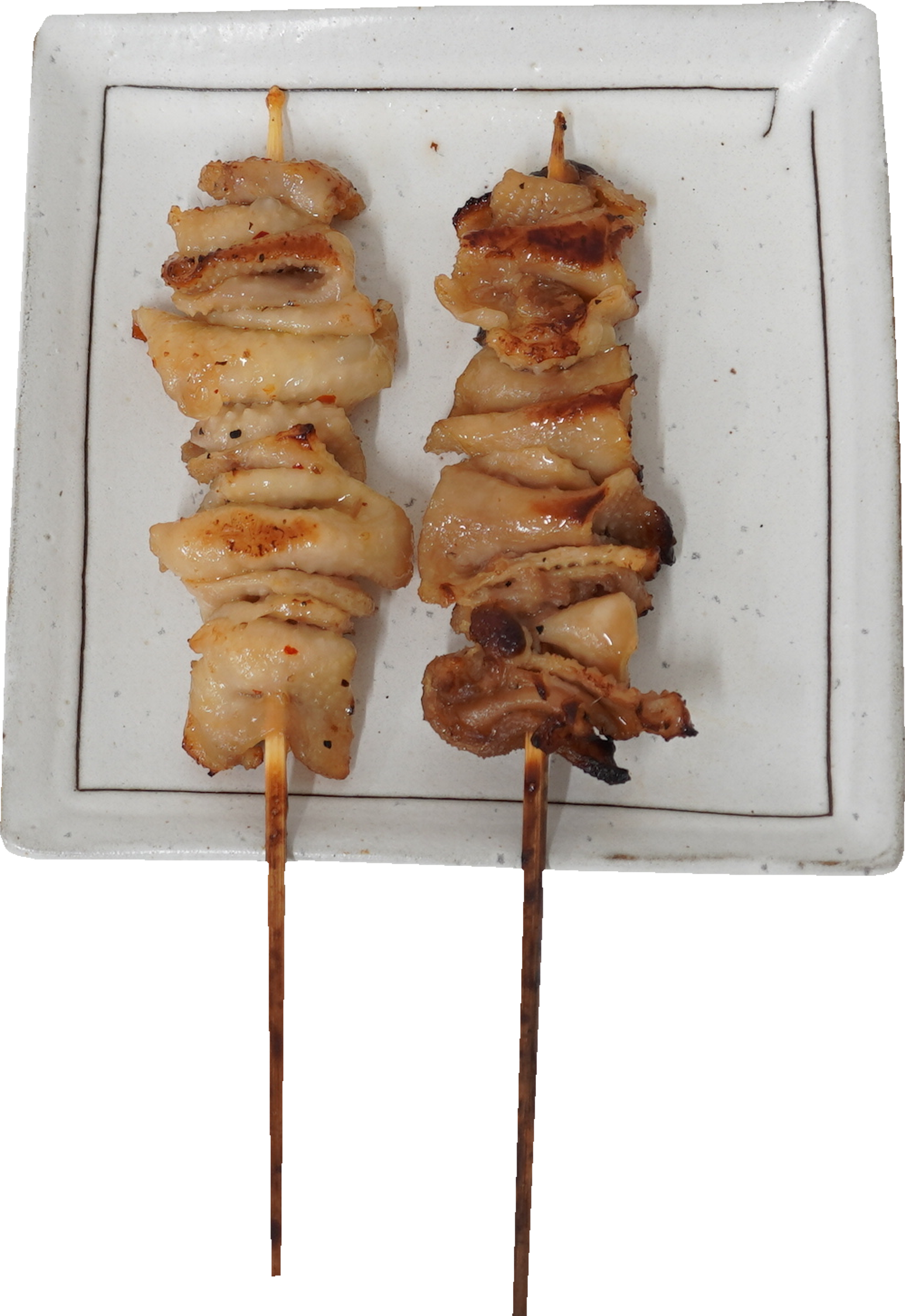 焼き鳥（皮塩）｜商用可フリー画像・背景透過