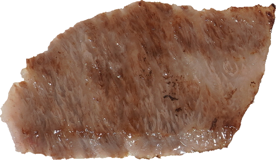 牛-ばら【ささみ】（焼き）｜商用可フリー画像・背景透過