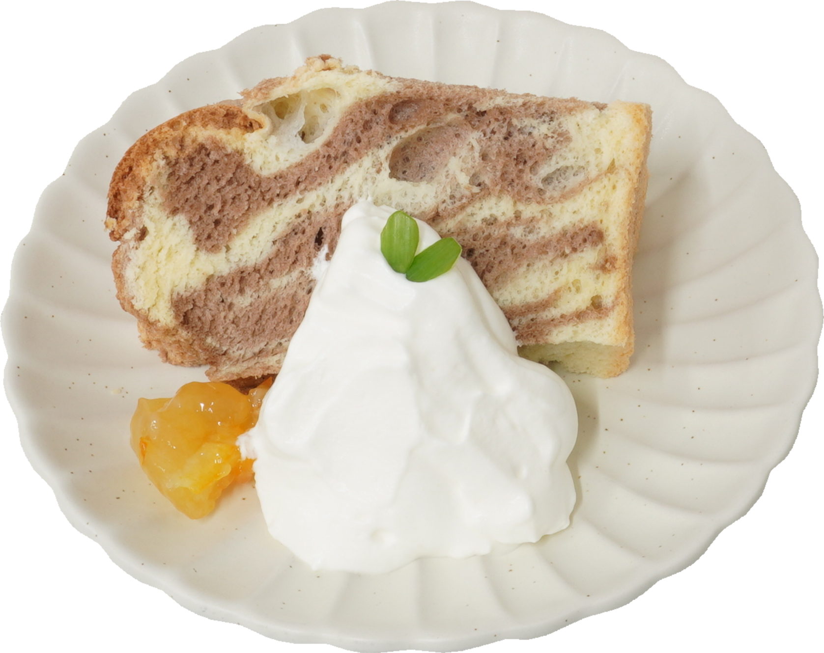 シフォンケーキ（マーブル）｜商用可フリー画像・背景透過