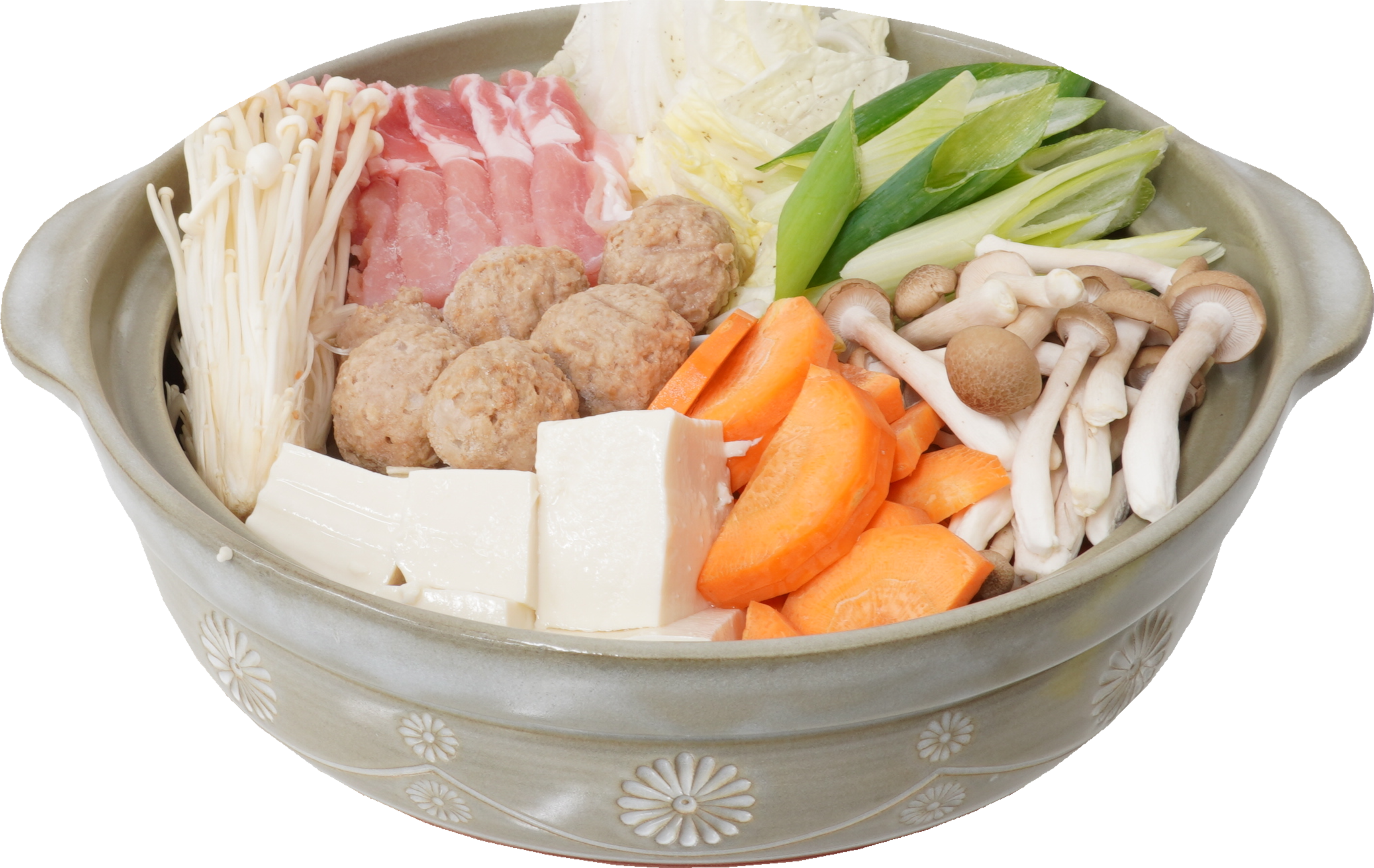 ごま豆乳鍋（具材）｜商用可フリー画像・背景透過