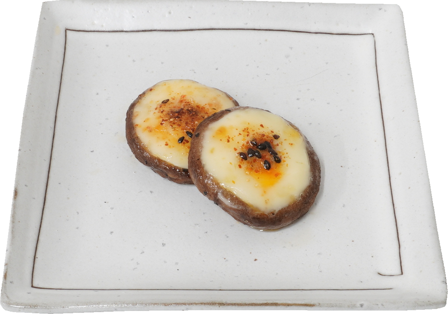 しいたけの七味マヨネーズ焼き｜商用可フリー画像・背景透過