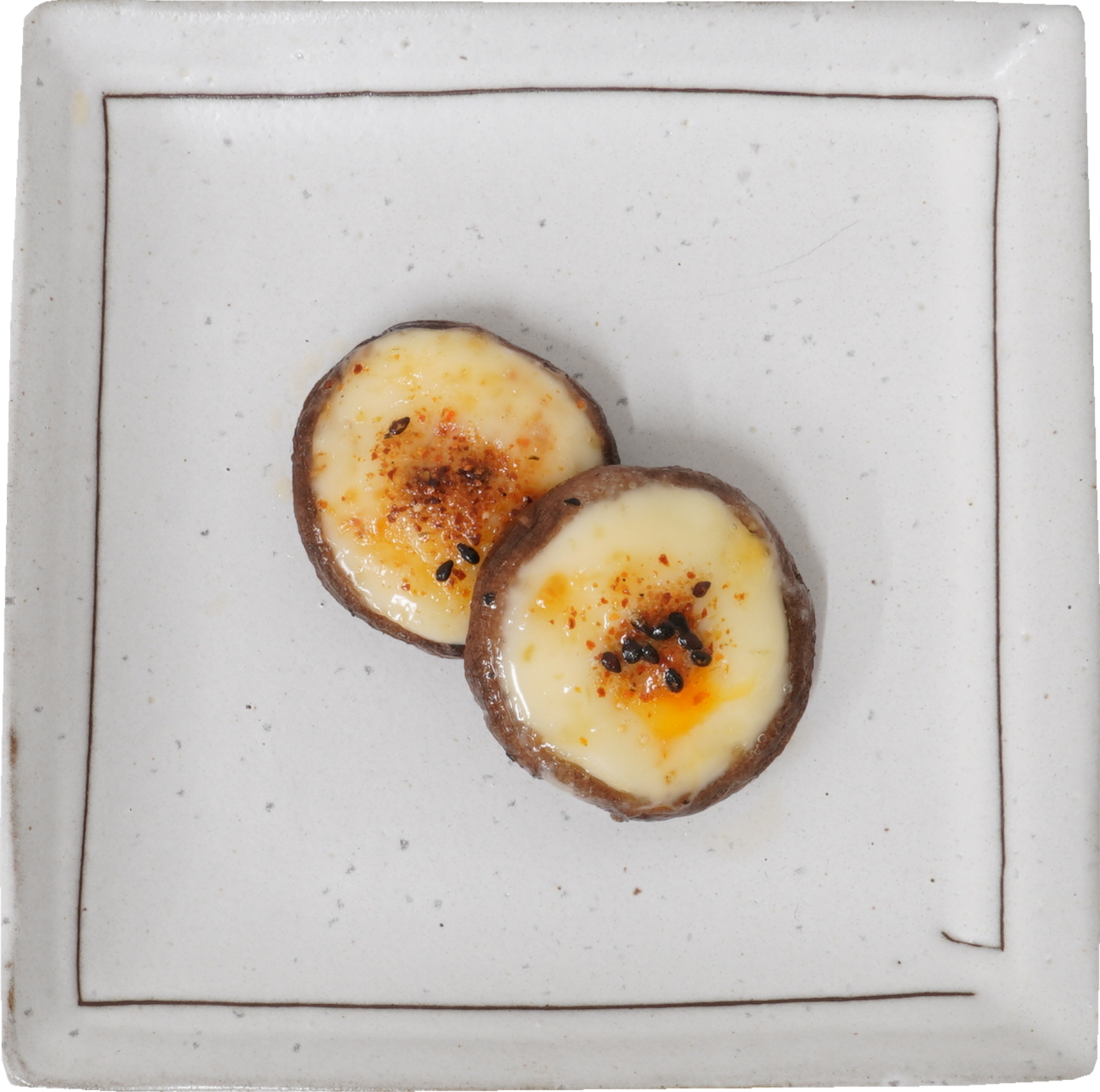 しいたけの七味マヨネーズ焼き｜商用可フリー画像・背景透過