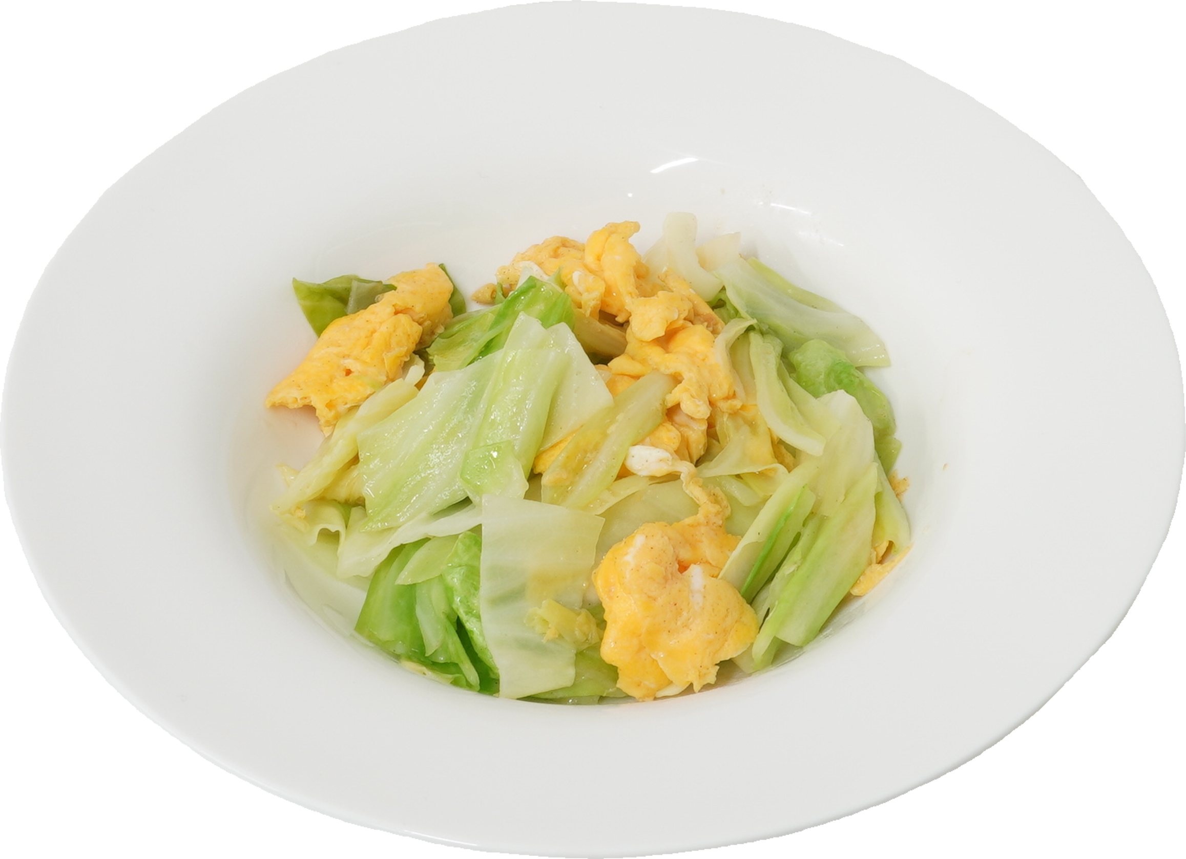 キャベツと卵の炒め物｜商用可フリー画像・背景透過