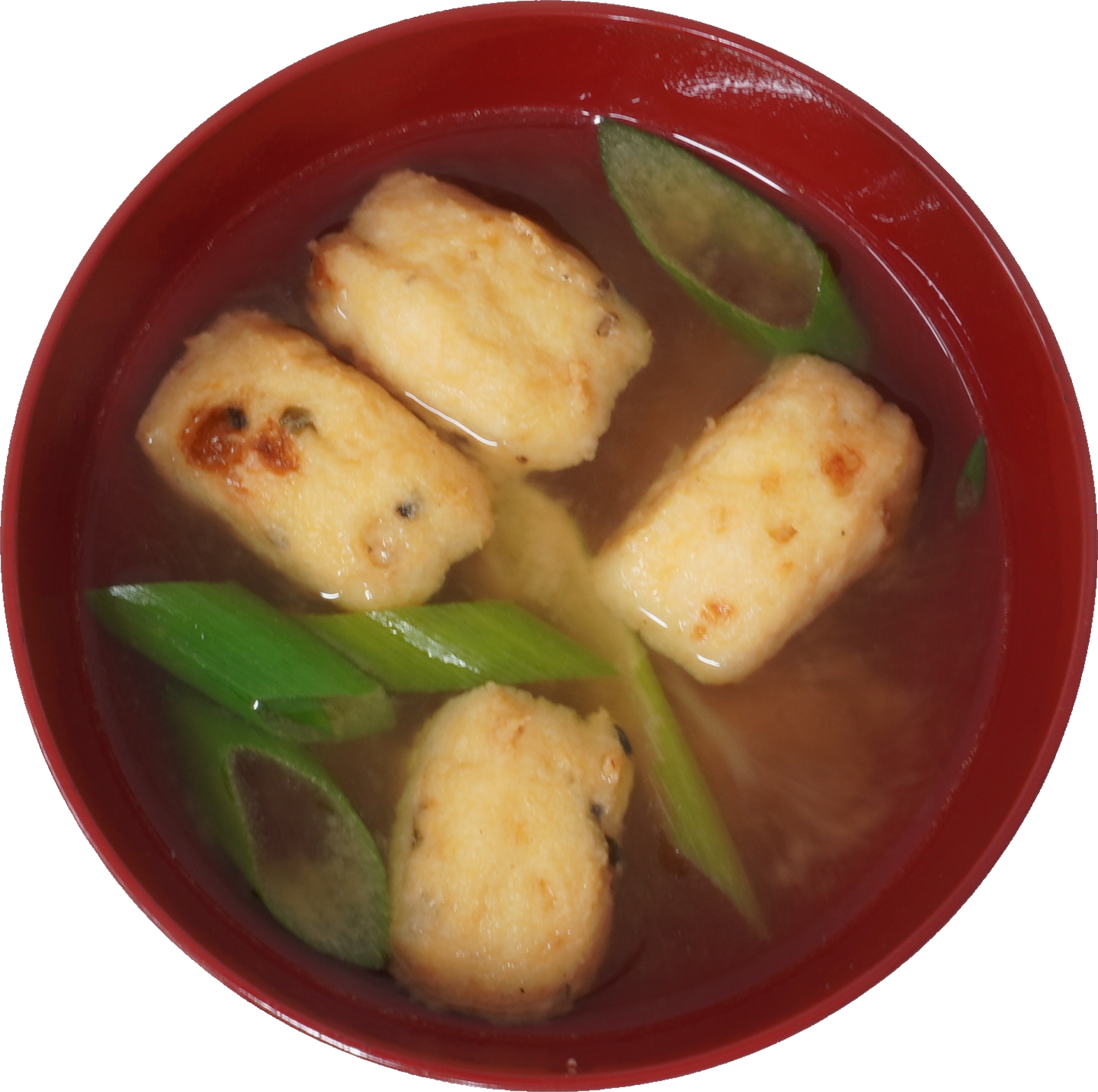 がんもどきの味噌汁｜商用可フリー画像・背景透過