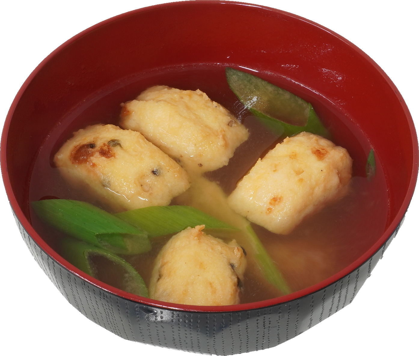 がんもどきの味噌汁｜商用可フリー画像・背景透過