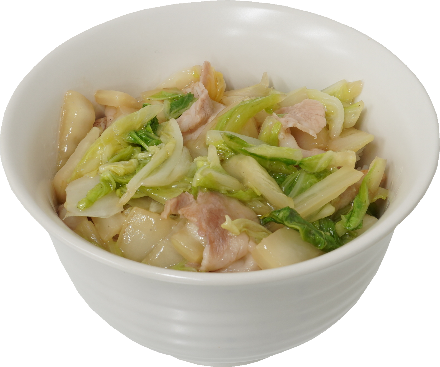 豚バラと白菜のあんかけ丼｜商用可フリー画像・背景透過