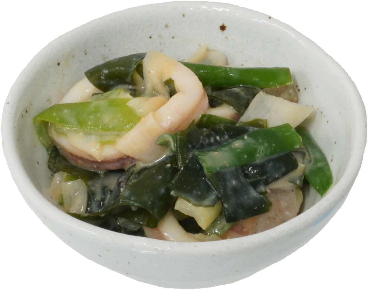 わかめとねぎの酢みそ和え｜商用可フリー画像・背景透過