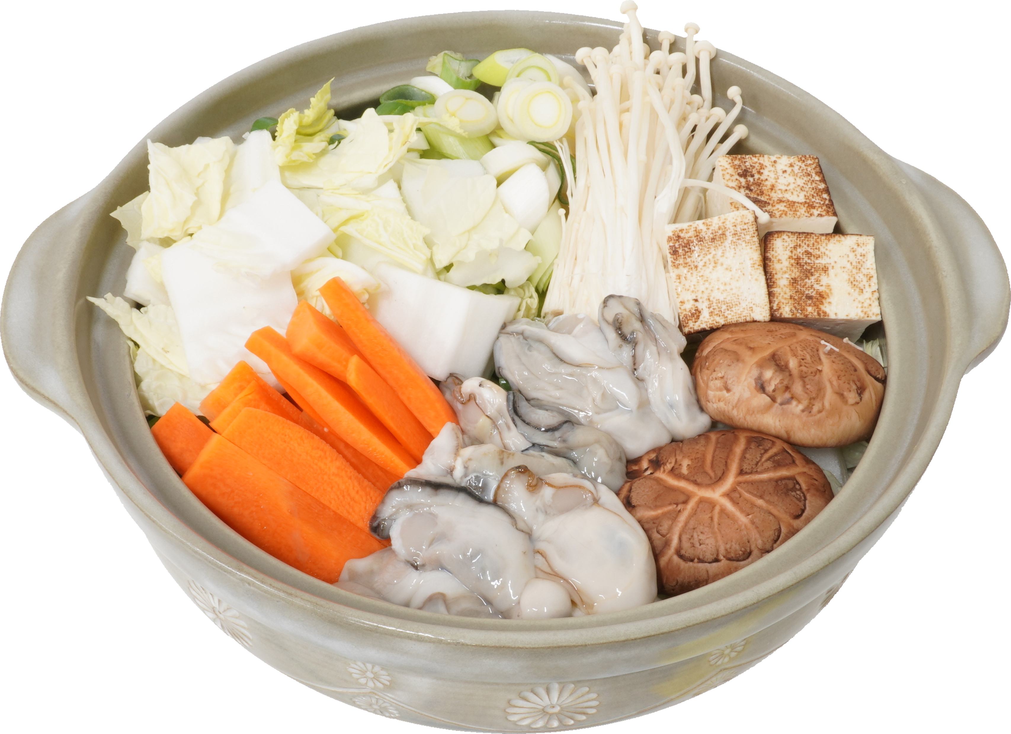 牡蠣鍋（具材）｜商用可フリー画像・背景透過