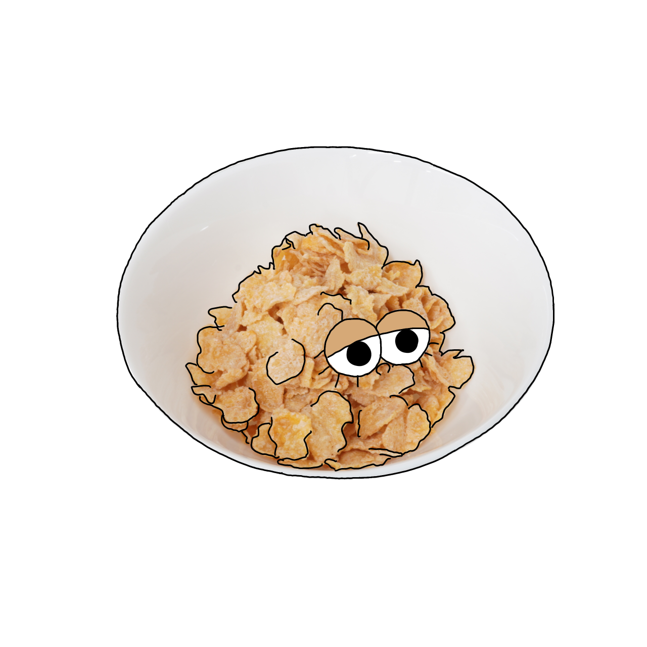 コーンフレークのイラスト｜商用可フリー画像・背景透過