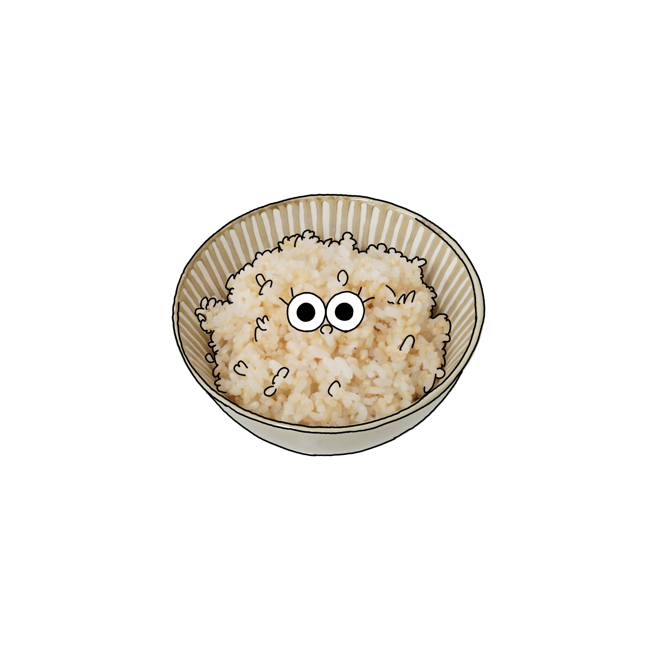 半つき米のイラスト｜商用可フリー画像・背景透過