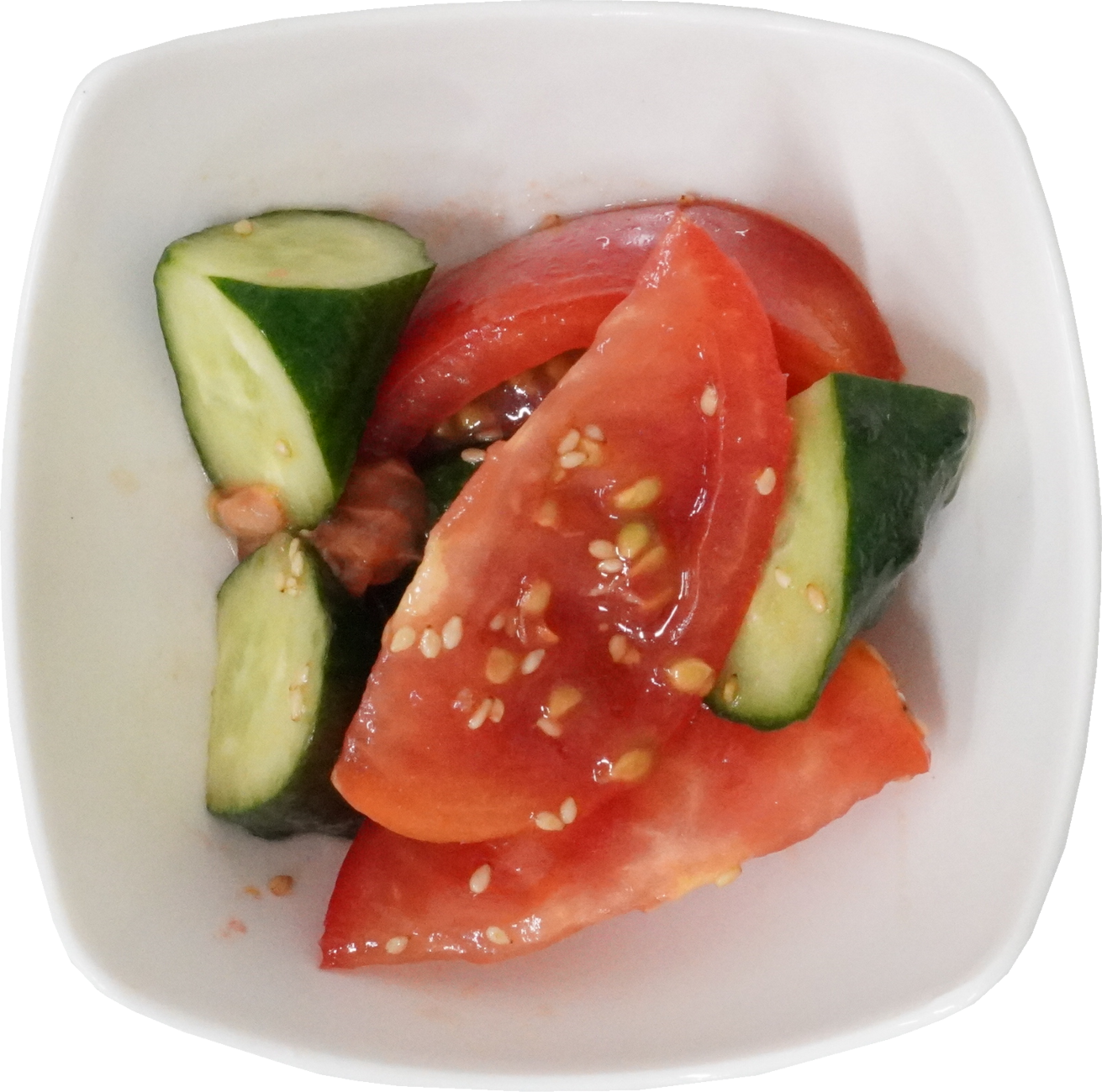 きゅうりとトマトの中華和え｜商用可フリー画像・背景透過