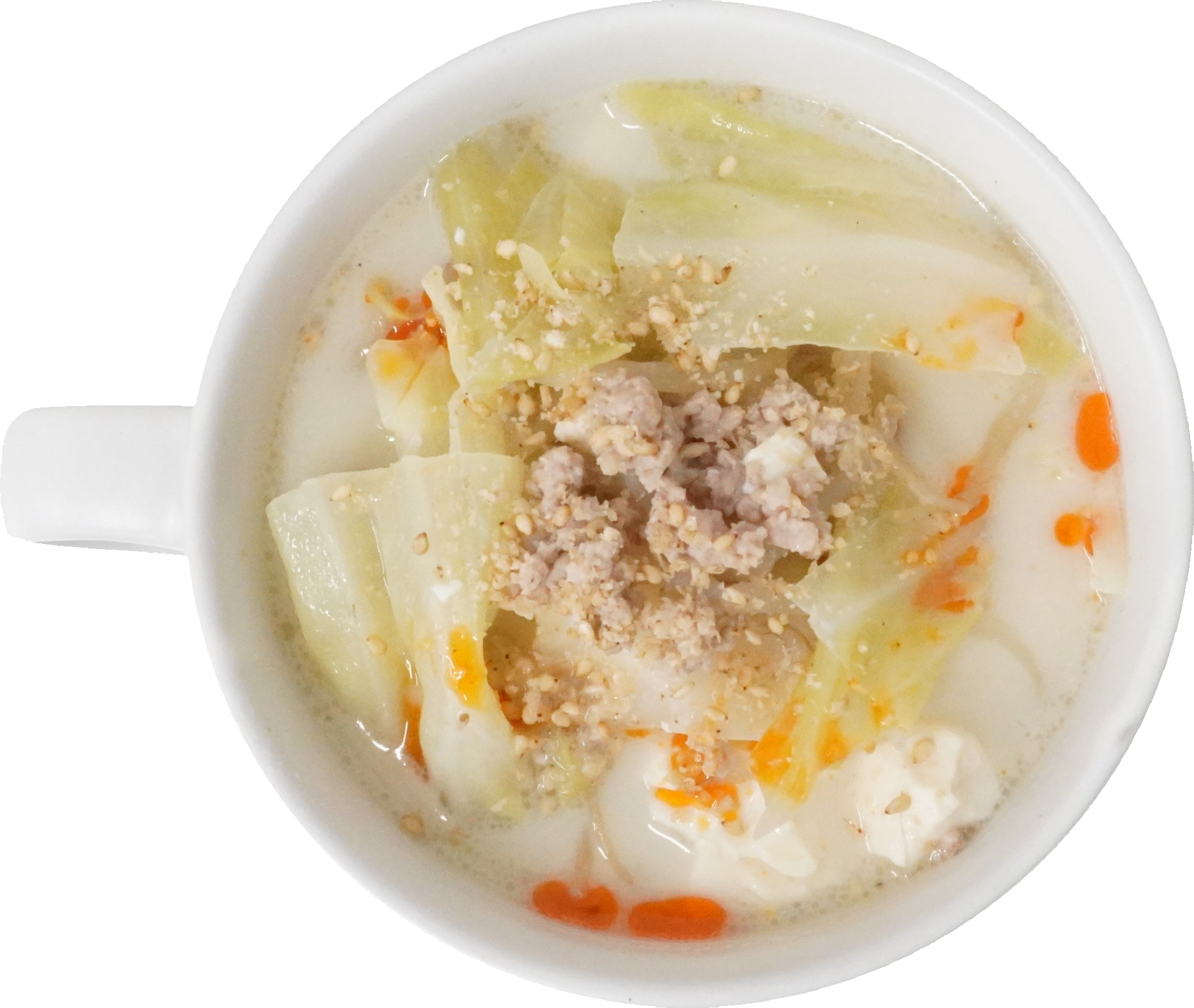 キャベツの豆乳坦々スープ｜商用可フリー画像・背景透過