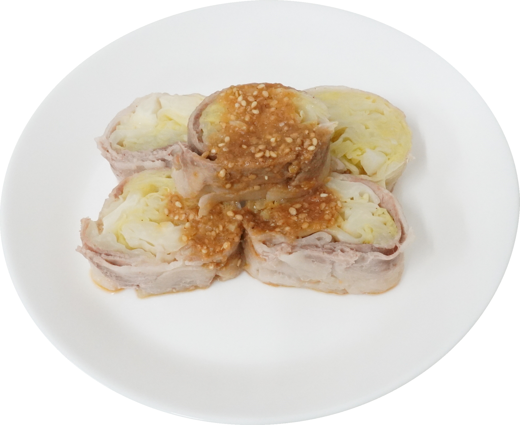 豚肉とキャベツのロール蒸し｜商用可フリー画像・背景透過
