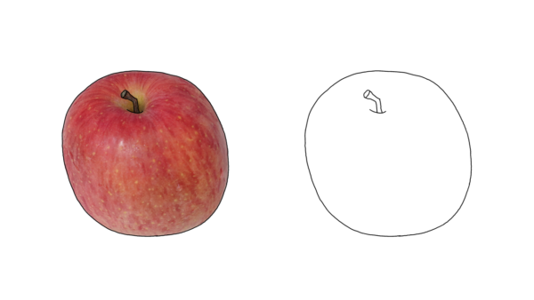 食べ物の塗り絵｜商用可フリー画像・背景透過