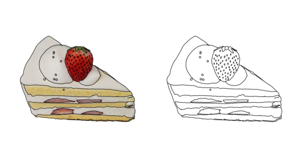 食べ物の塗り絵|商用可フリー画像・背景透過