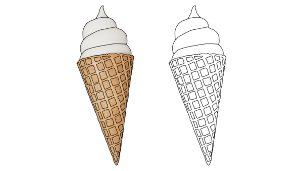 食べ物の塗り絵|商用可フリー画像・背景透過