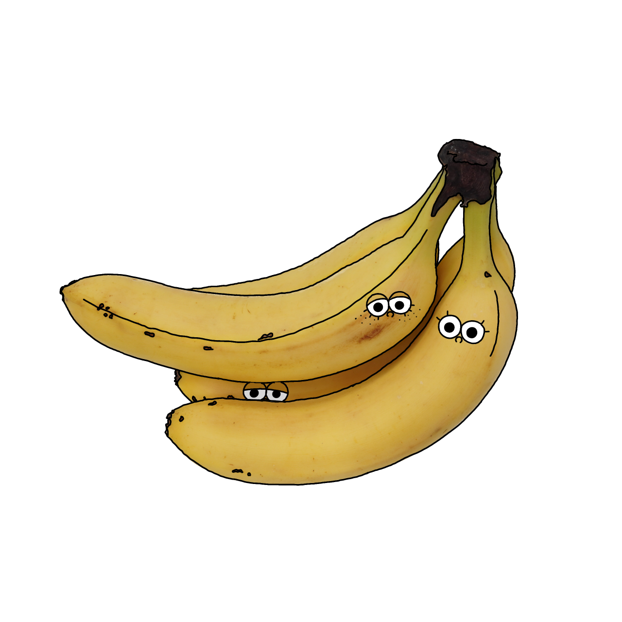 バナナのイラスト｜商用可フリー画像・背景透過