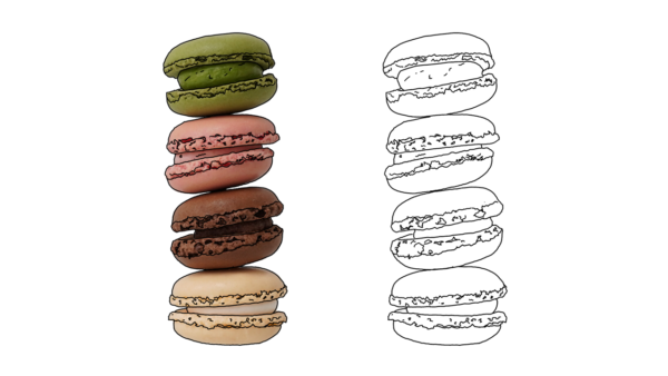 食べ物の塗り絵|商用可フリー画像・背景透過