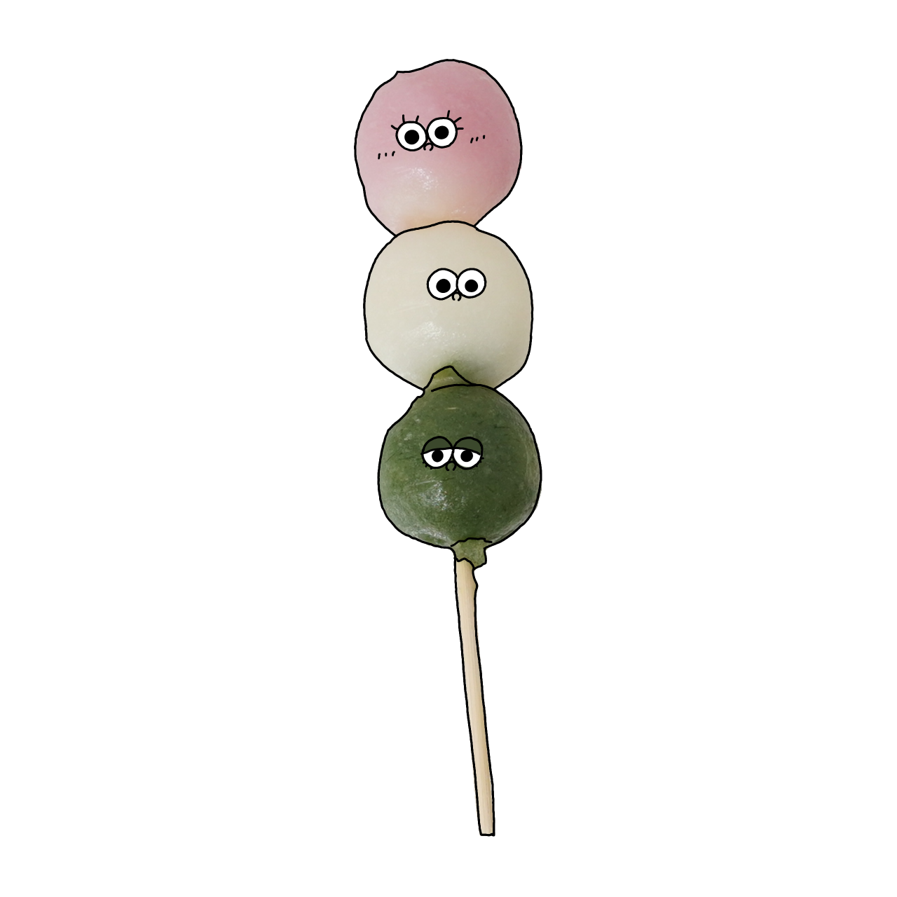 三色団子のイラスト｜商用可フリー画像・背景透過