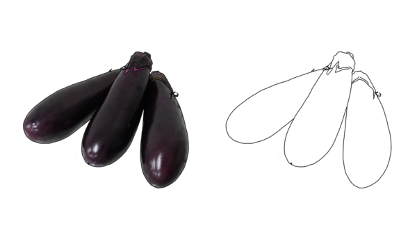 食べ物の塗り絵｜商用可フリー画像・背景透過