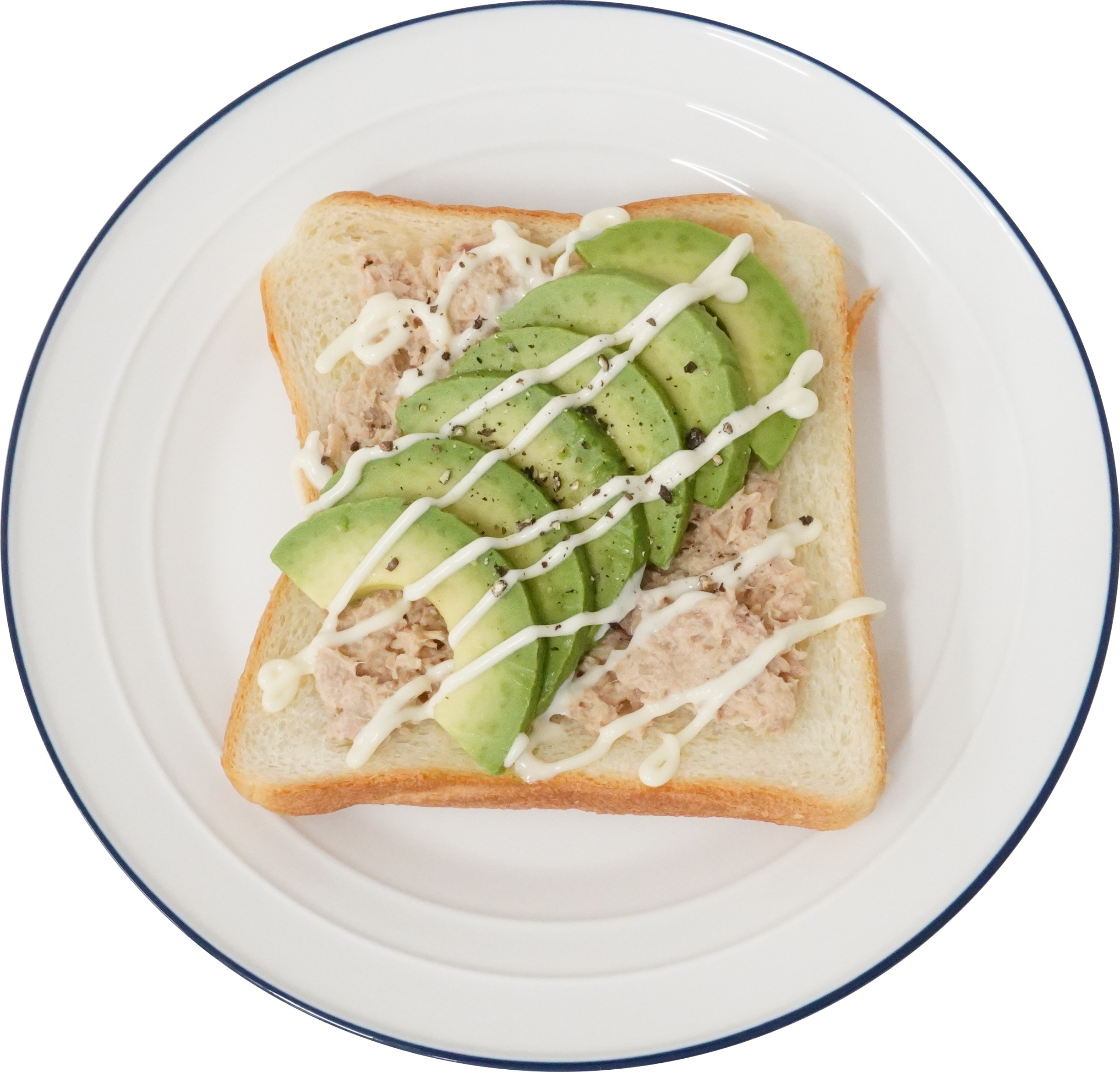 ツナアボカドトースト｜商用可フリー画像・背景透過