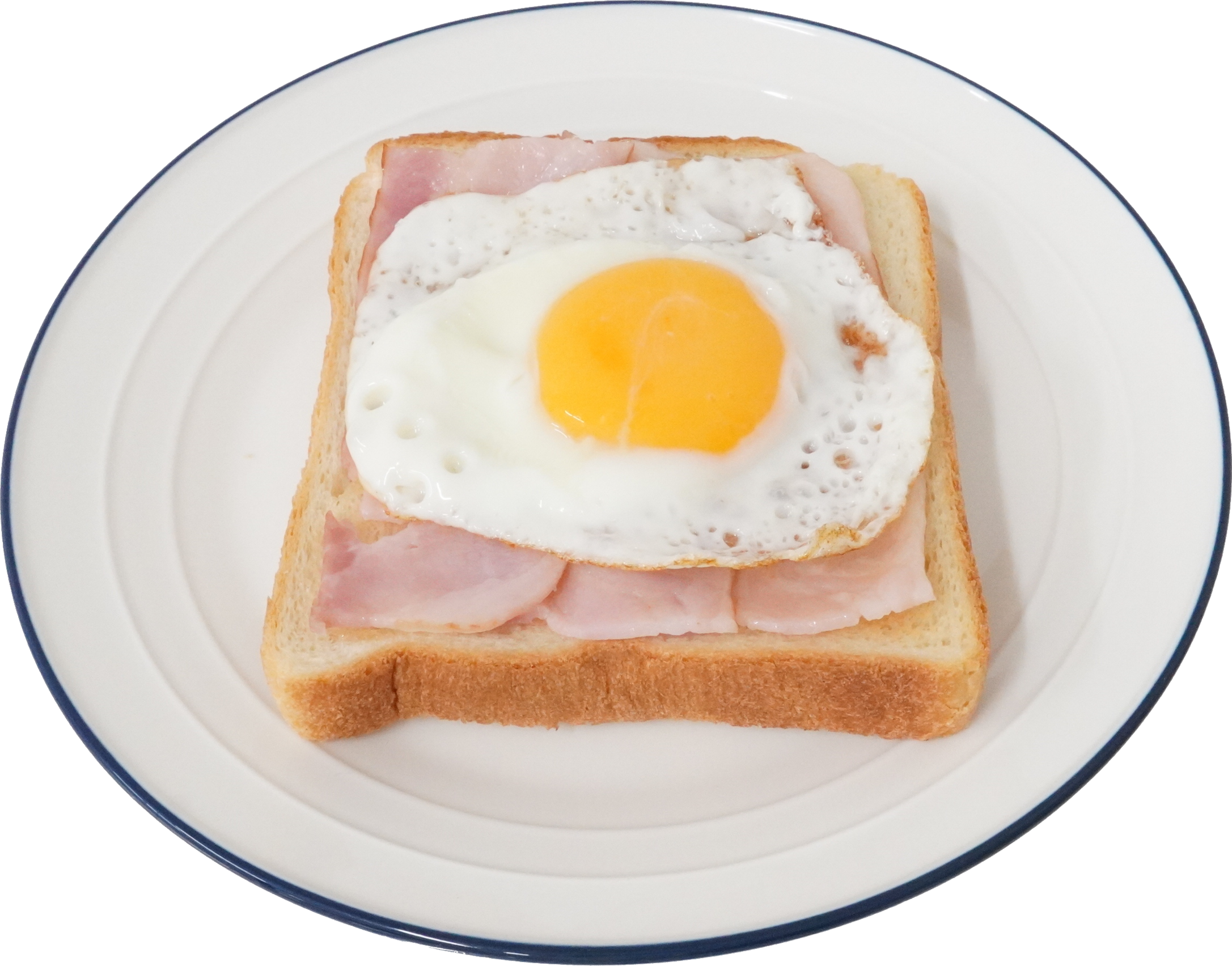 ベーコンエッグトースト｜商用可フリー画像・背景透過