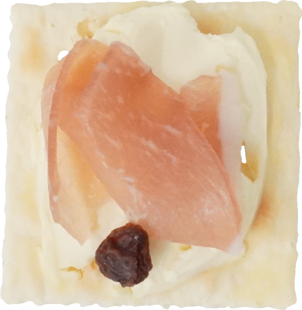 カナッペ（レーズン生ハム）｜商用可フリー画像・背景透過
