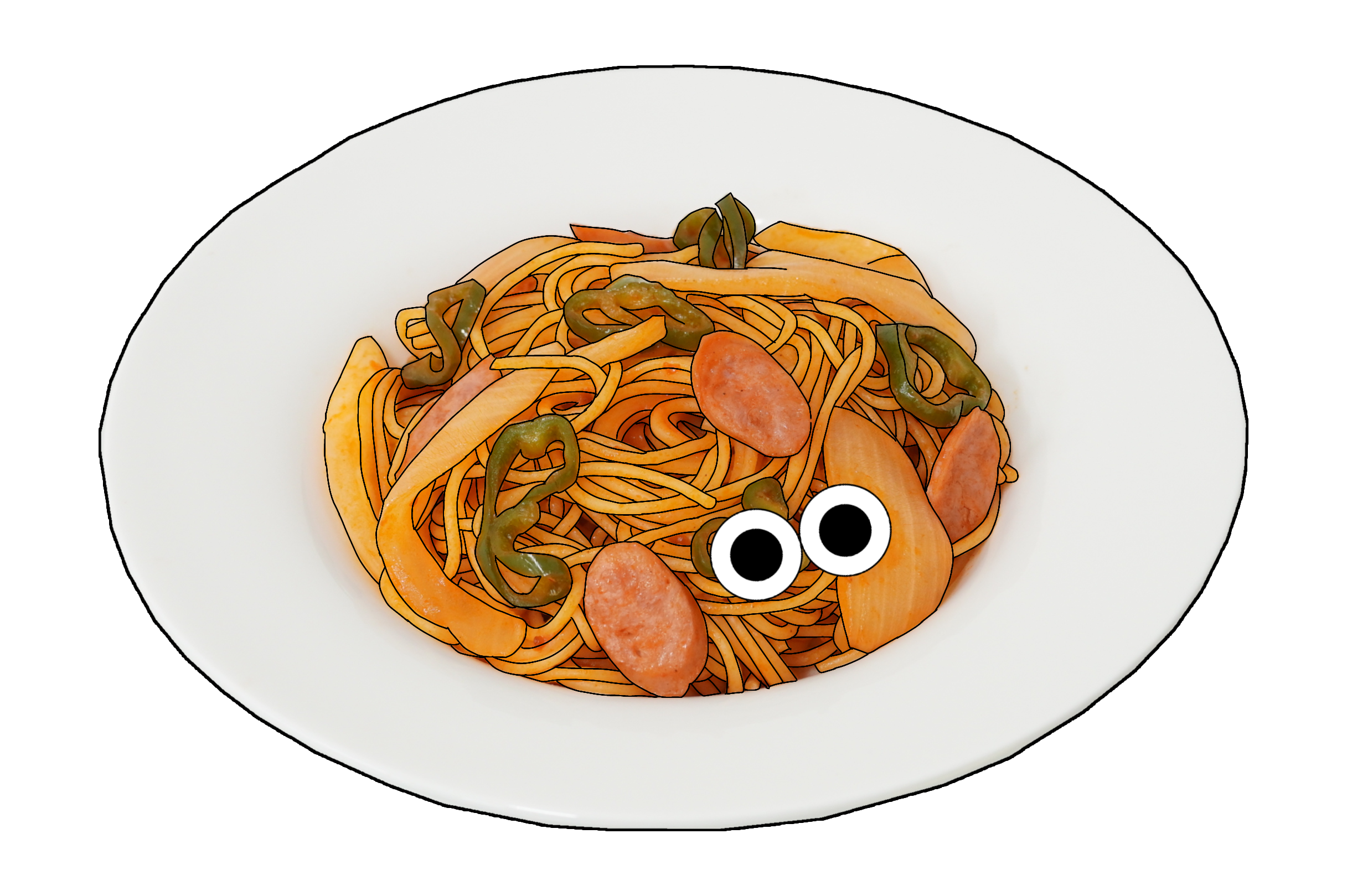 ナポリタンのイラスト｜商用可フリー画像・背景透過