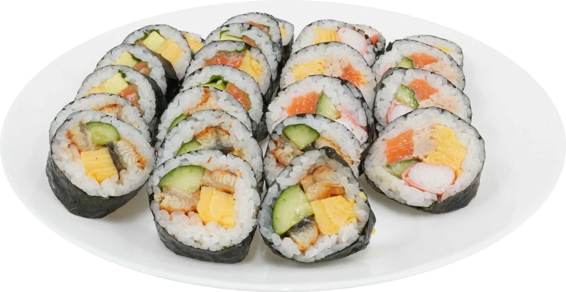 巻き寿司盛り合わせ｜商用可フリー画像・背景透過