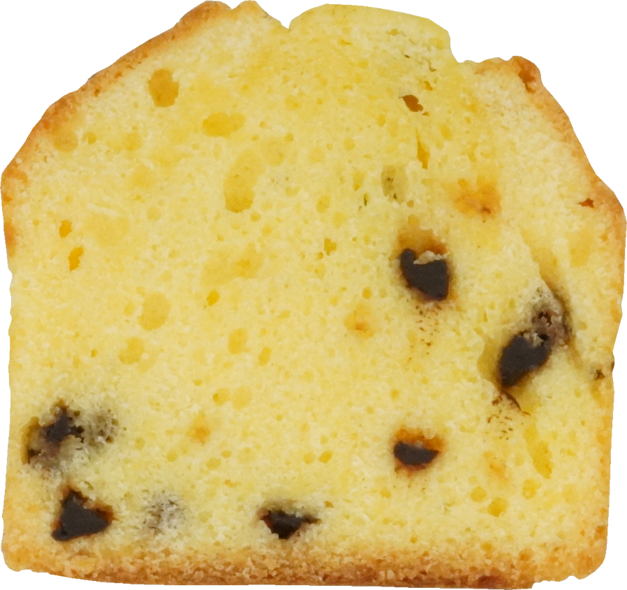 チョコチップパウンドケーキ｜商用可フリー画像・背景透過