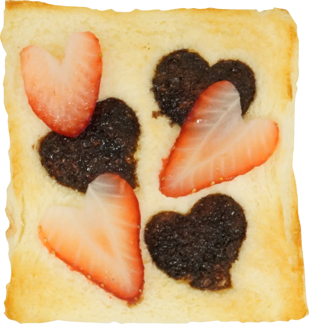 いちごチョコトースト｜商用可フリー画像・背景透過