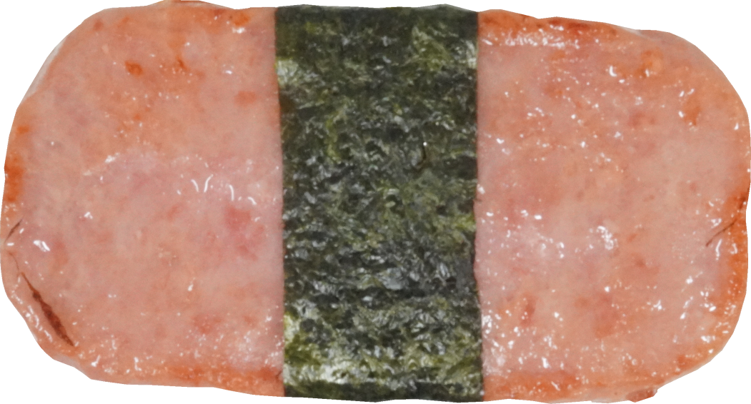 ランチョンミートおにぎり｜商用可フリー画像・背景透過